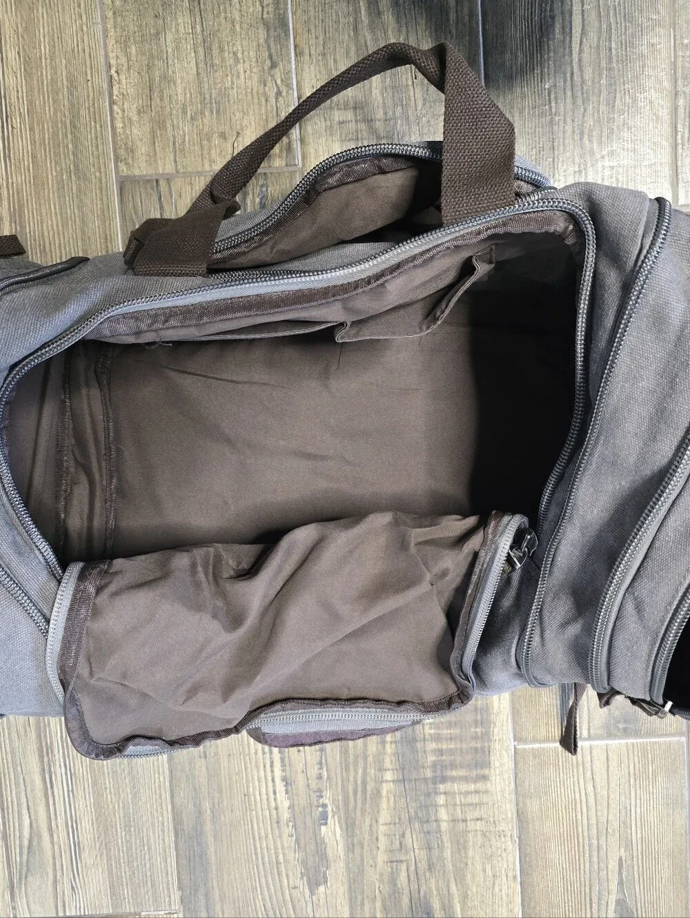 XLarge Canvas Travel Duffle Bag in grey - Weekend Bag